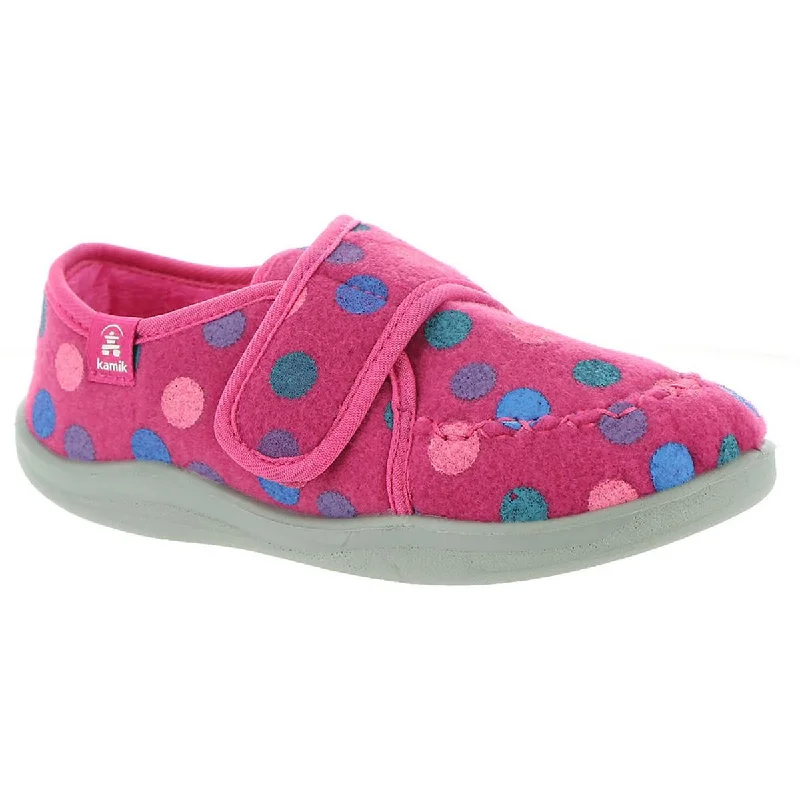 slippers for comfort after a workout-Kamik Cozylodge Felt Polka Dot Moccasin Slippers