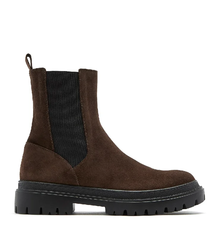 boots for people with plantar fasciitis and cold feet-LEWIS MEN'S SHEARLING-LINED SUEDE BOOT