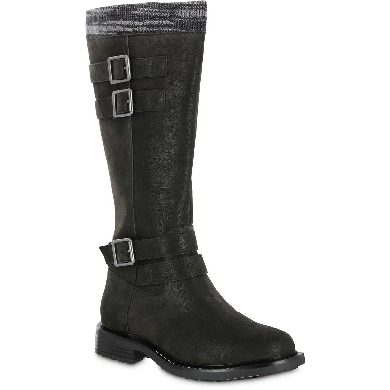 boots for comfort after long hours of standing-Mia Amore Womens Rexi Memory Foam Padded Insole Knee-High Boots