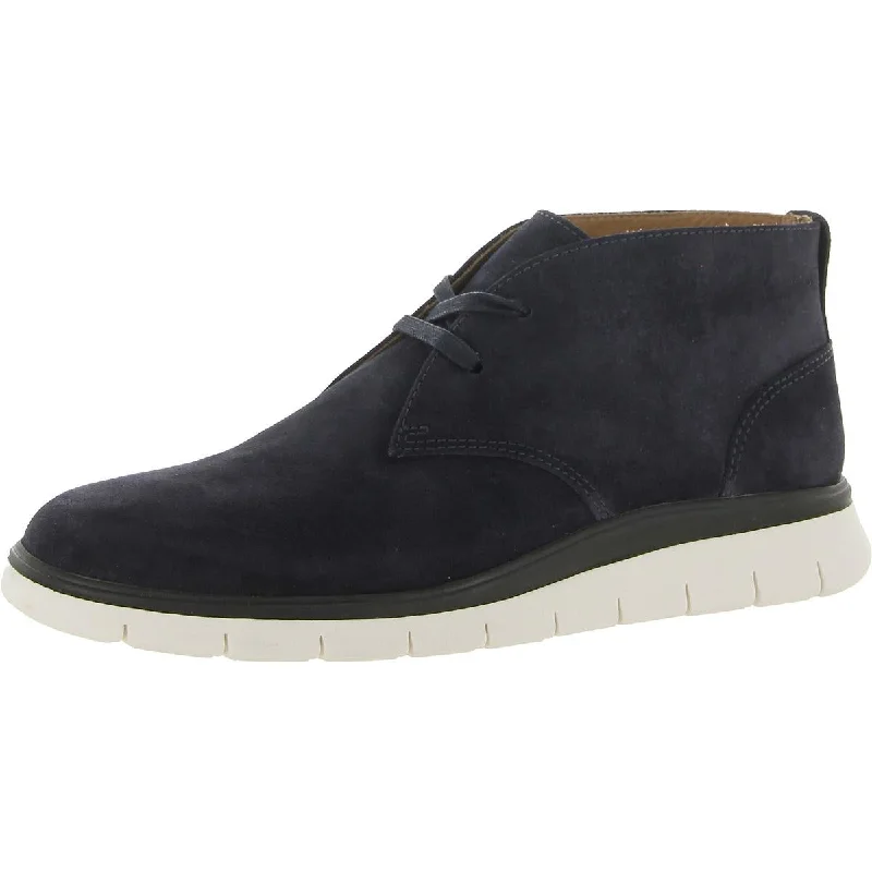 boots for fashionable and warm winter outdoor use-Vince Mens Stapleton Suede Ankle Chukka Boots