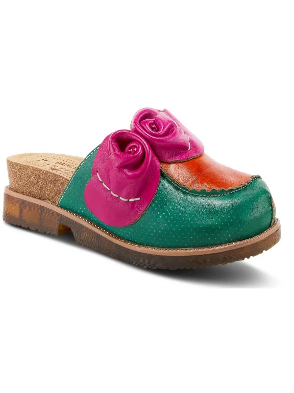 slippers for cold feet-Womens Leather Cork Clogs