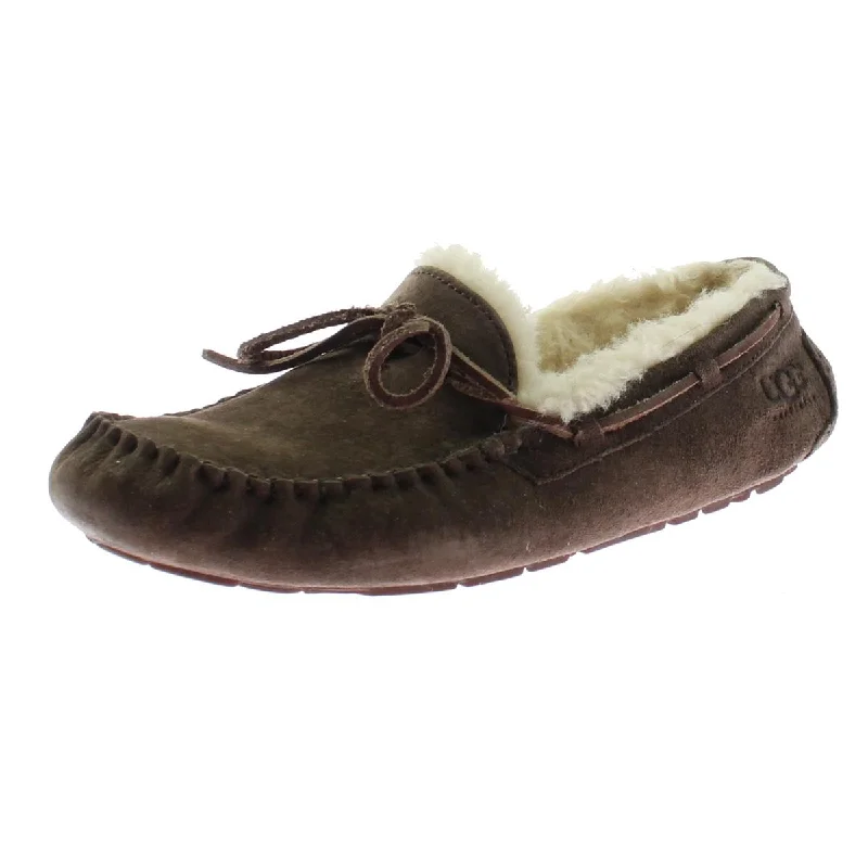 slippers for sore feet-Ugg Women's Dakota Suede Wool Slip On Moccasin Slippers