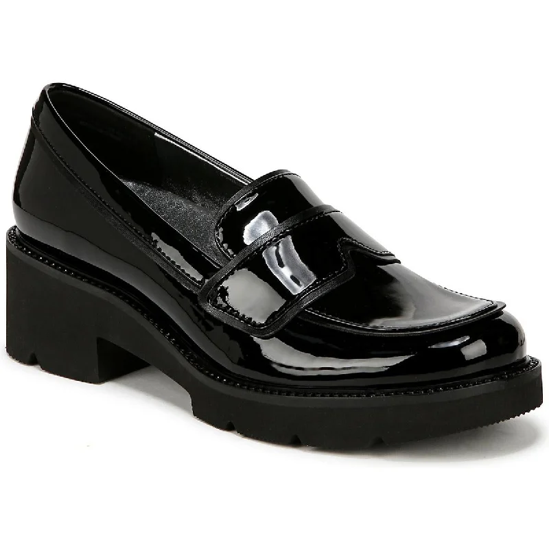 loafers for women with effortless, chic look -Naturalizer Womens Faux Patent Leather Penny Loafers