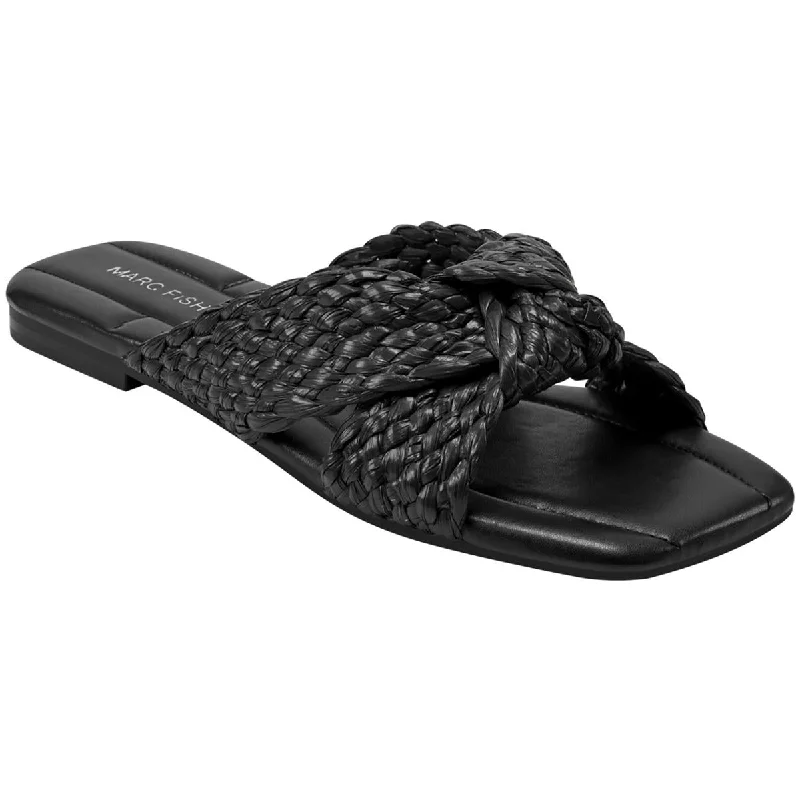 Comfortable sandals with arch support for added comfort -Marc Fisher Womens Lasket Woven Slip-On Slide Sandals