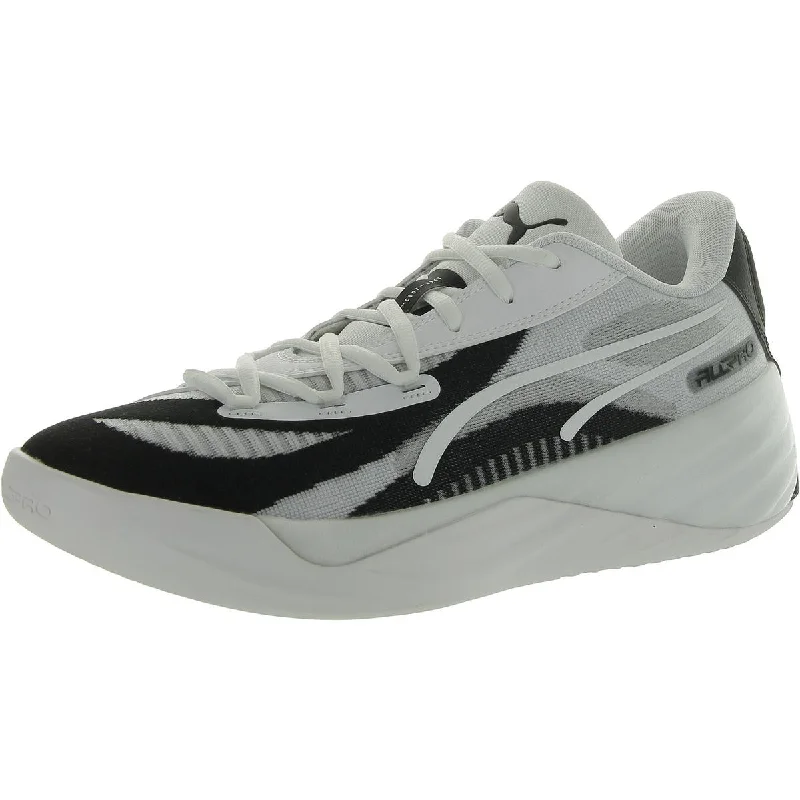 running shoes for high-performance marathon runners -Puma Mens ALL PRO NITRO Round toe Lace up Running & Training Shoes