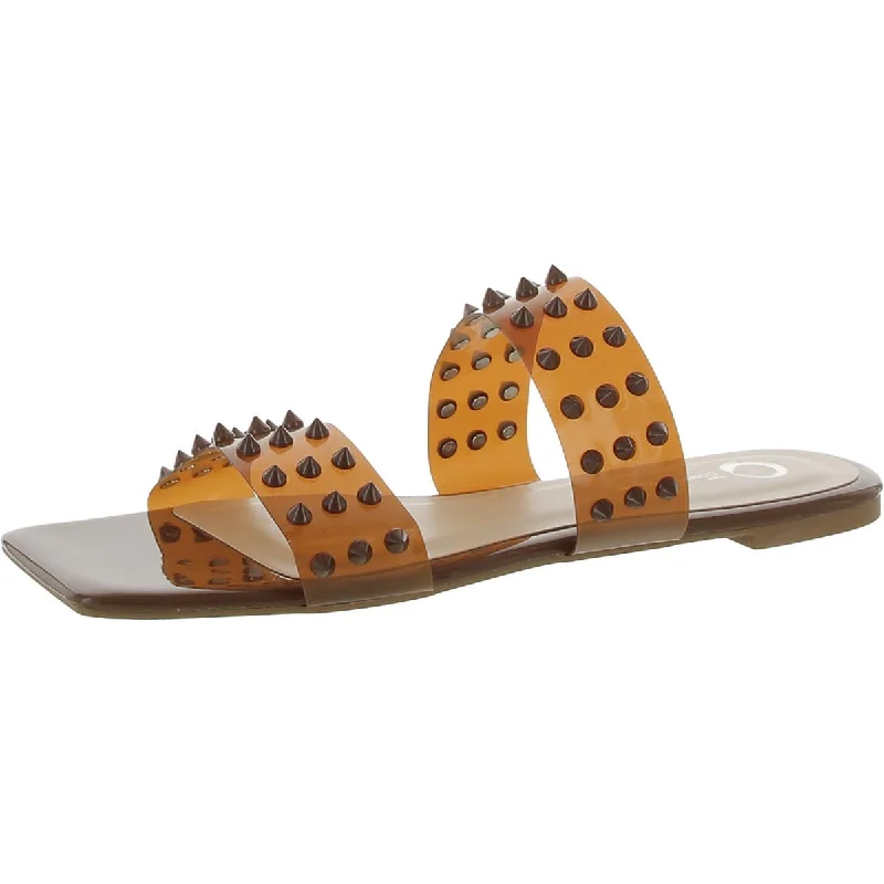 Comfortable sandals with non-slip soles for safer wear -Journee Collection Womens Laceless Vinyl Slide Sandals