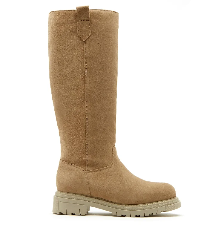 boots for hiking with added comfort-DALLY SHEARLING-LINED SUEDE BOOT