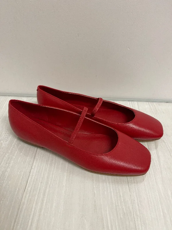 Comfortable flats shoes for women with comfortable arches for support -Shoes Flats By Marc Fisher In Red, Size: 11