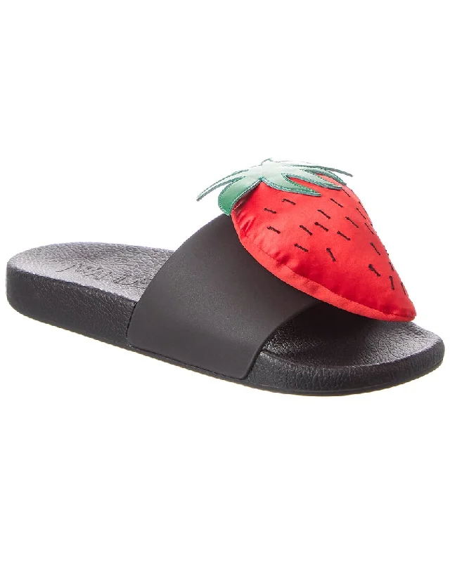 slippers for swollen feet-JW Anderson Strawberry Rubber Slide