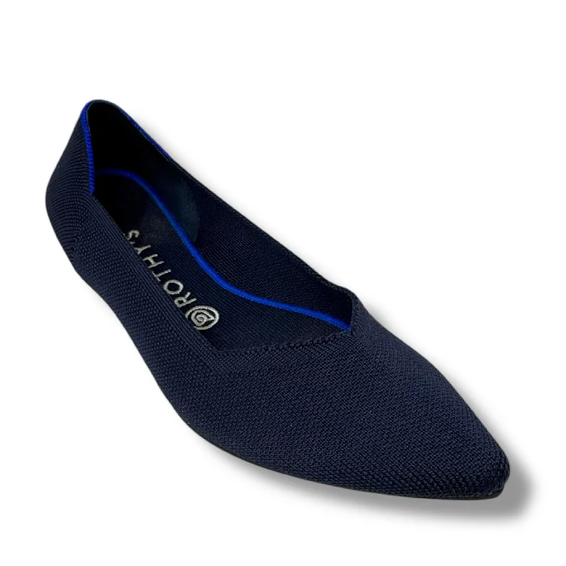 Comfortable flats shoes for long shopping days -Shoes Flats By Rothys In Navy, Size: 9.5