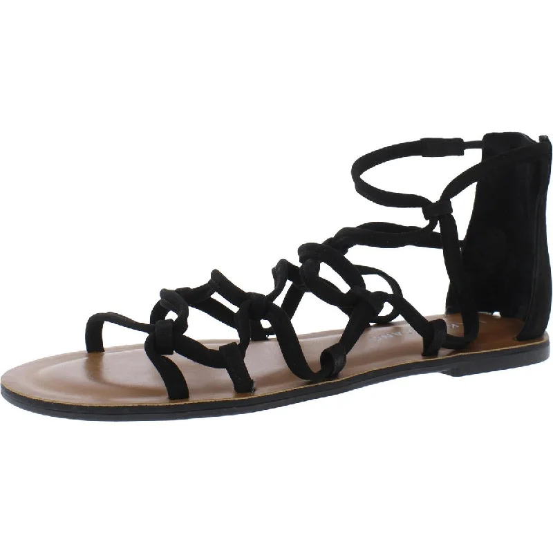 Sandals for women with soft leather straps for durability -Lucky Brand Womens Anisha Leather Strappy Gladiator Sandals