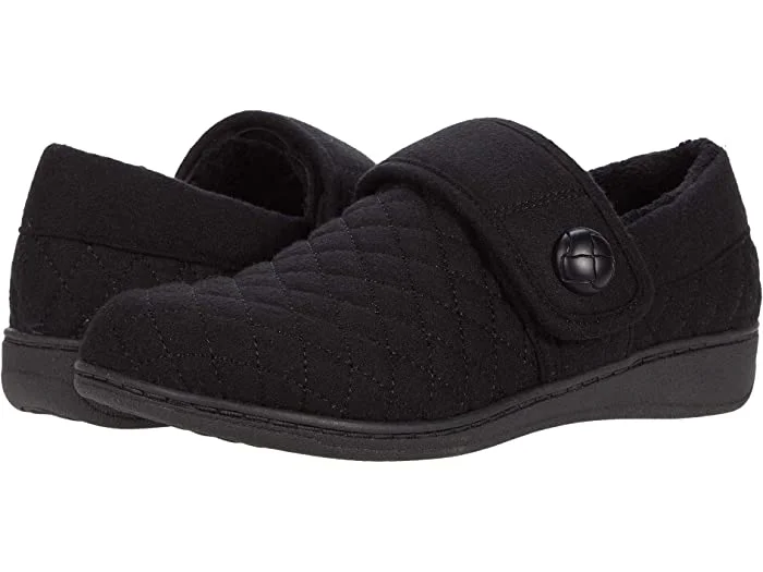 slippers with comfort and arch support-Vionic Women's Jackie Black Slip On Slipper