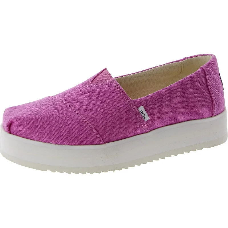 loafers for women with timeless and fashionable look -Toms Womens Alp Midform Canvas Slip On Loafers