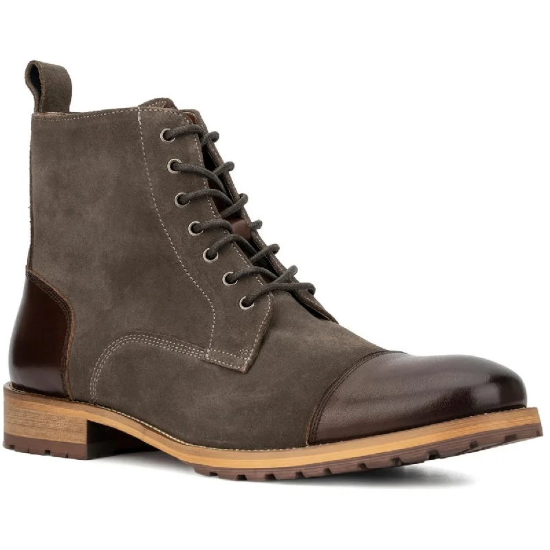 boots for insulating feet during outdoor wear-Vintage Foundry Co. Mens Seth Suede Toe Cap Combat & Lace-up Boots