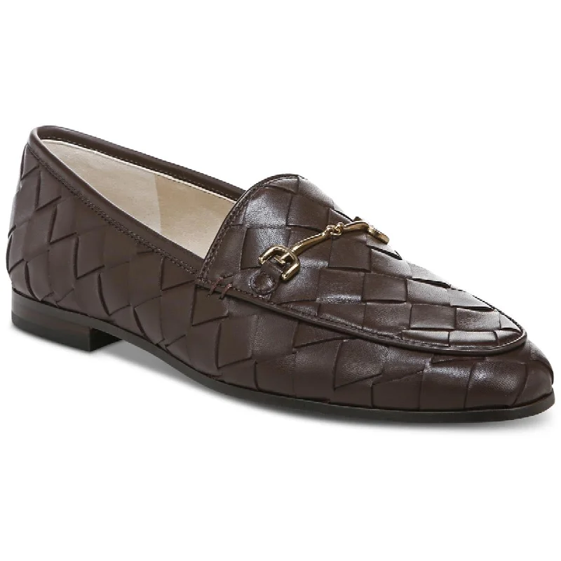 loafers for women with tailored, timeless design -Sam Edelman Womens Loraine Woven Leather Slip On Loafers