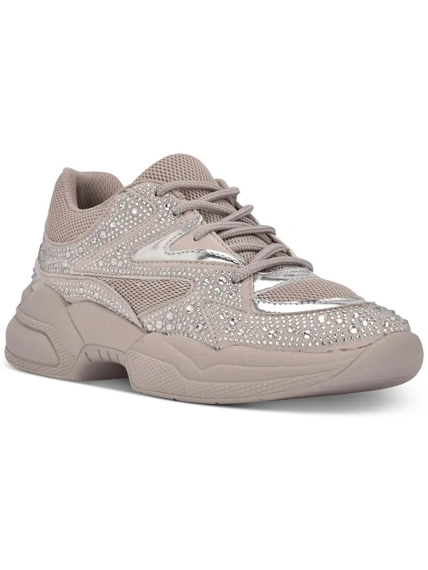 LIZA Womens Casual Rhinestones Casual and Fashion Sneakers