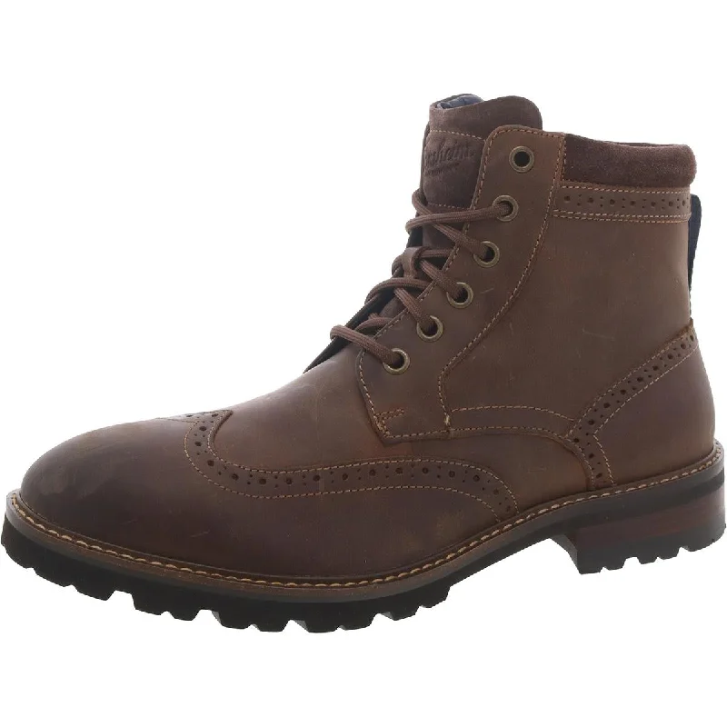 boots for comfort in extreme weather conditions-Florsheim Mens Leather Lace-Up Combat & Lace-Up Boots