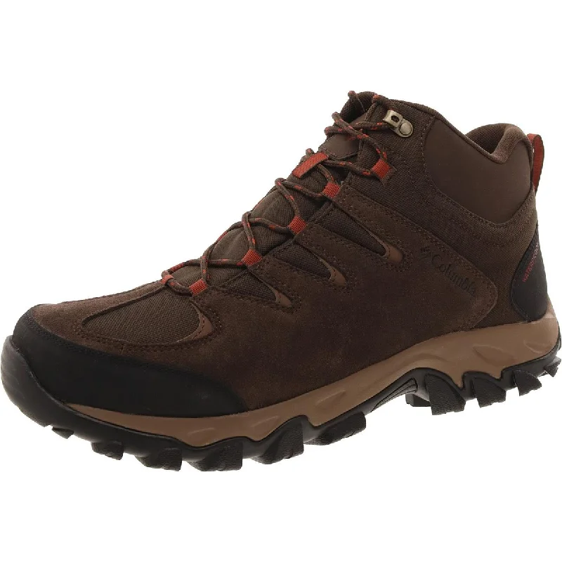 boots with breathable fabric for all-day use-Columbia Mens OUTLANDER CREST Leather Lugged Sole Hiking Boots