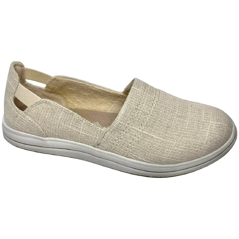 Flats shoes for women with stylish ties for added detail -Shoes Flats By Clarks In Ivory, Size: 7