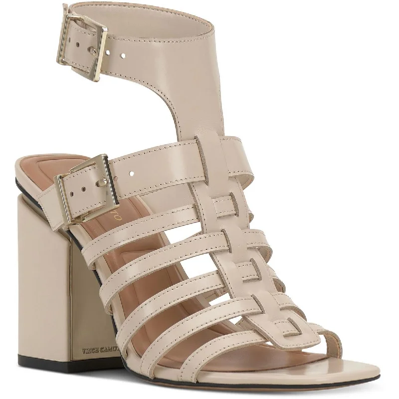 Trendy sandals for women with unique designs for standout looks -Vince Camuto Womens Hicheny Leather Caged Slingback Sandals