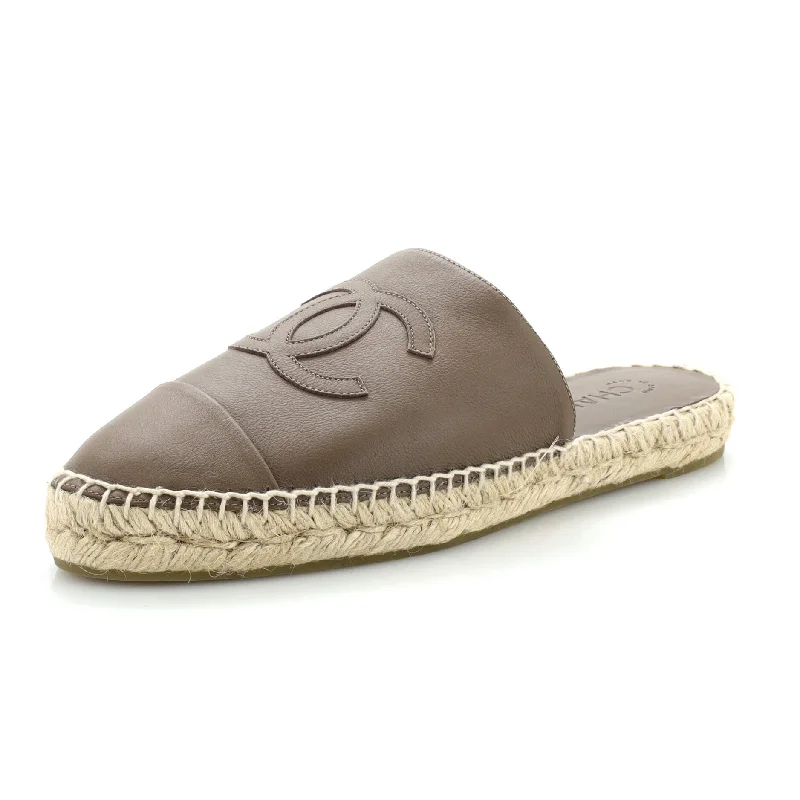 slippers for cozy warmth in the winter months-Women's CC Mule Espadrilles Leather