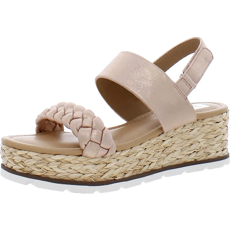 Trendy sandals for women with buckle details for chic looks -DV By Dolce Vita Girls Venti Metallic Braided Wedge Sandals